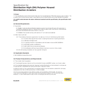 -3 Specification for IEC Distribution High Class Distribution Arresters (TD01080E)